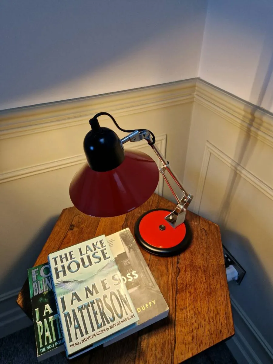 Vintage Red 1970/80s Articulated desk lamp - Image 4