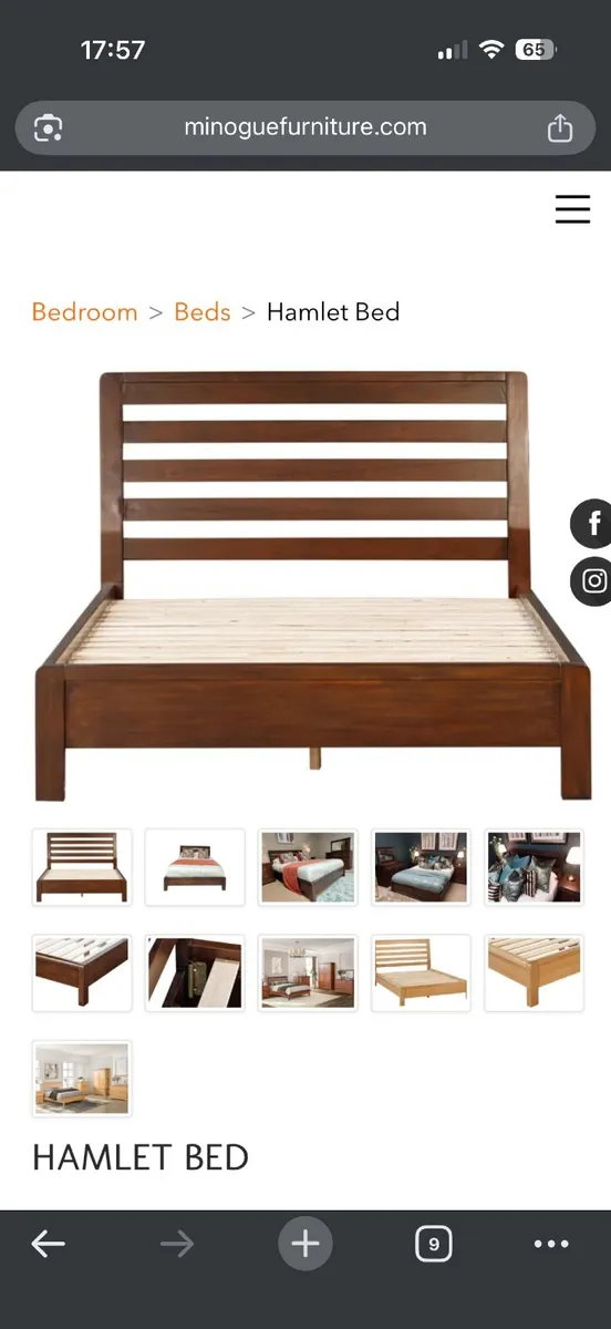 Beautiful Brand New Mahogany 6ft Bed Frame - Image 1