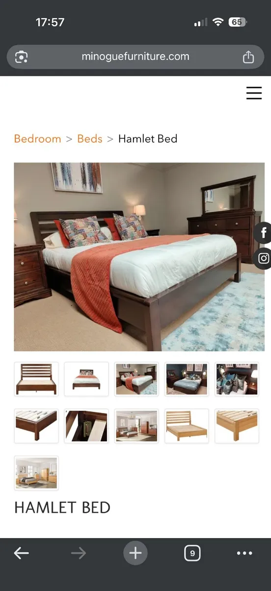 Beautiful Brand New Mahogany 6ft Bed Frame - Image 2