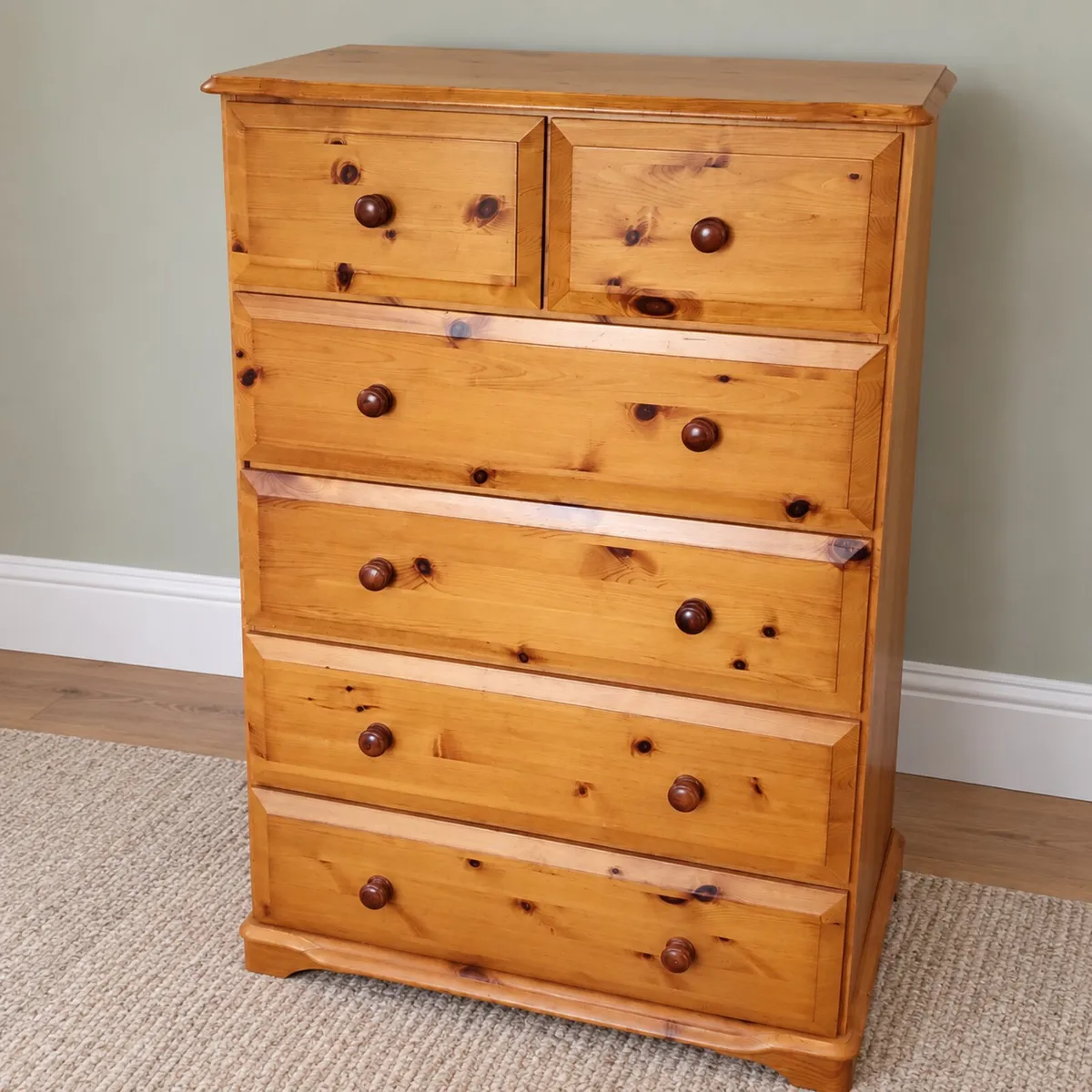 Solid Pine Chest of Drawers - Image 1