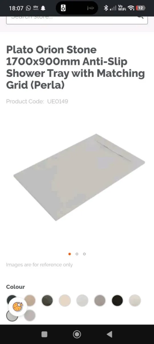 Stone effect shower tray - Image 1