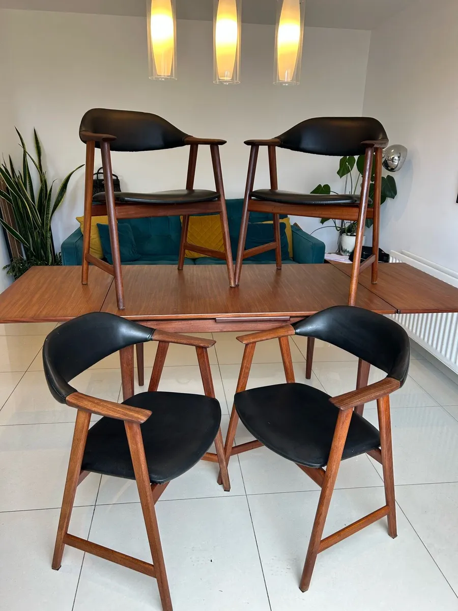 Danish table & chair set mid century - Image 3