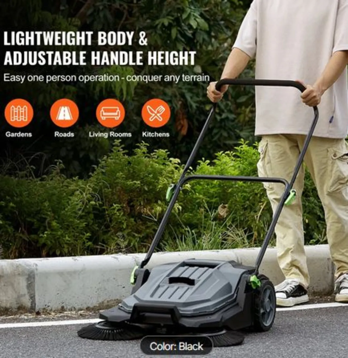 Walk-behind Hand Push Floor Sweeper,65cm Sweeping - Image 3