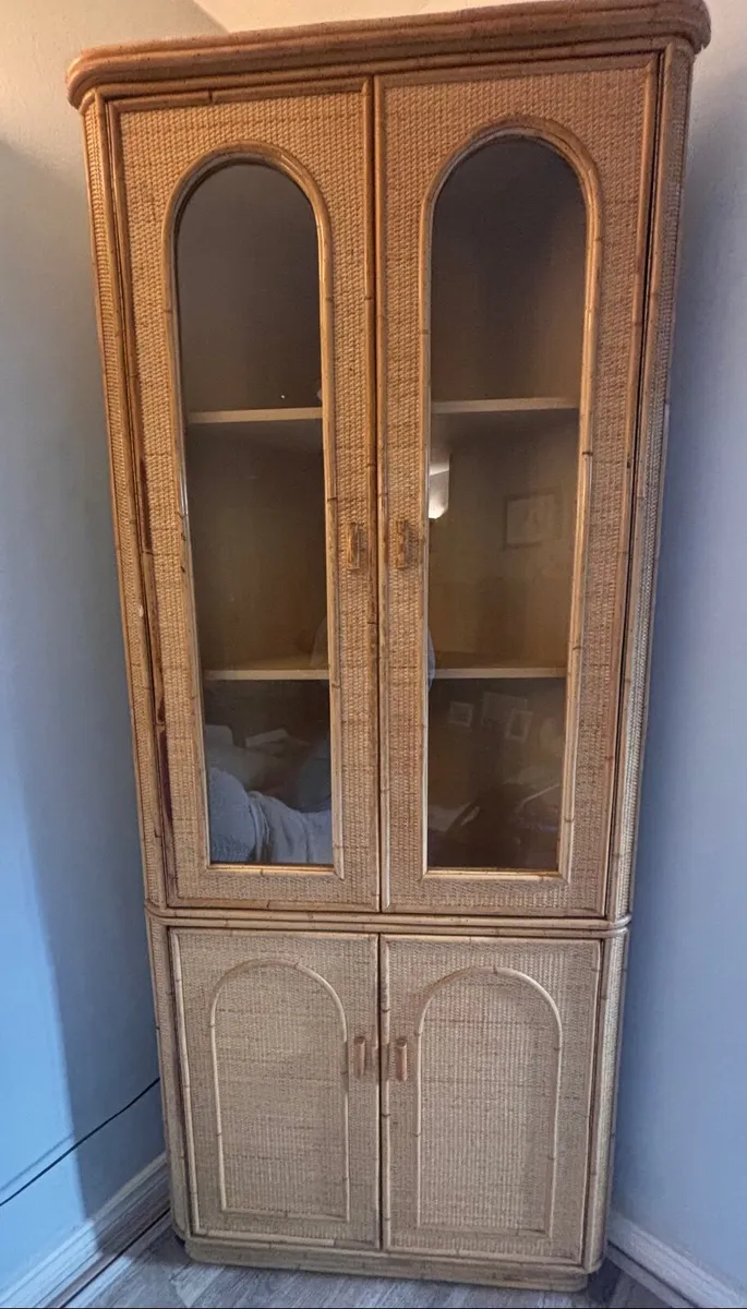 Rattan & Wicker Display Cabinet