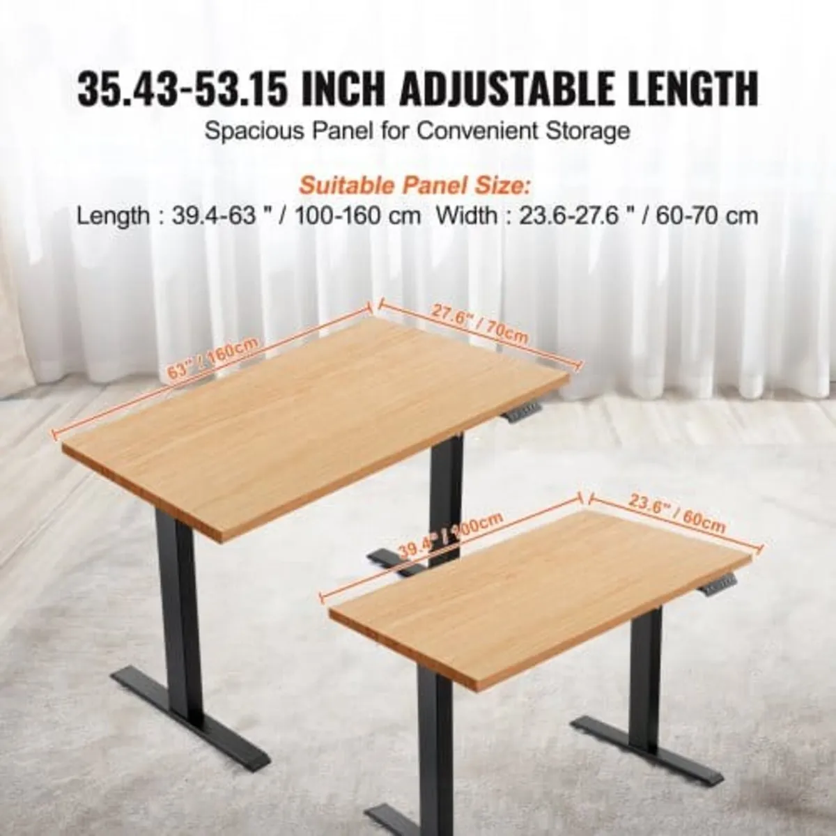 Electric Standing Desk Frame Adjustable 70-117 cm - Image 2