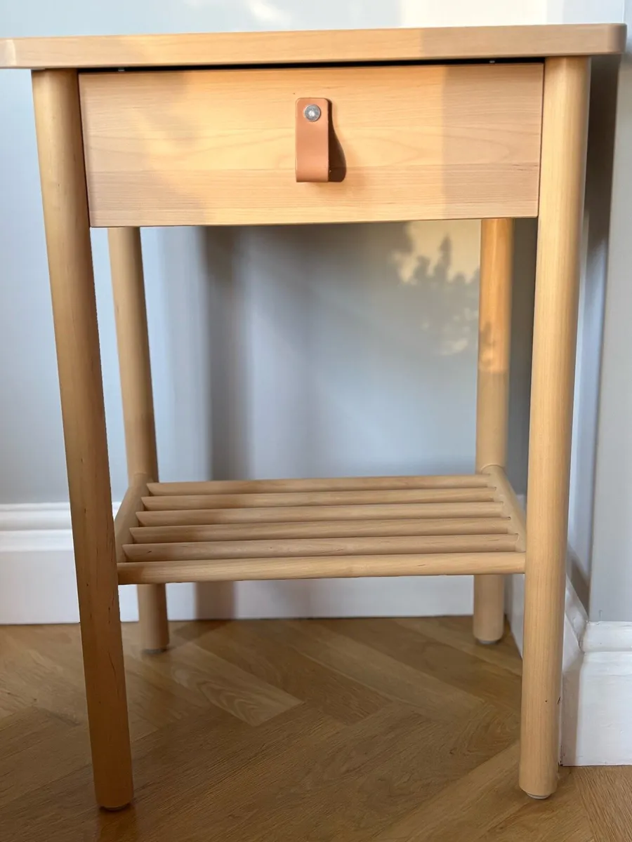 Ikea Natural Wood Bed side lockers - Image 1