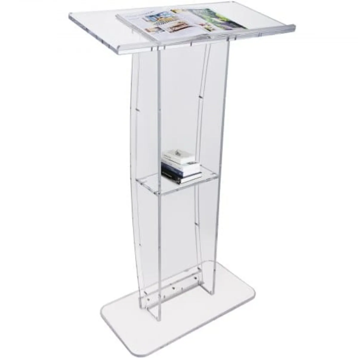 Acrylic Podium, 119 cm Tall, Clear Acrylic Podium - Image 1
