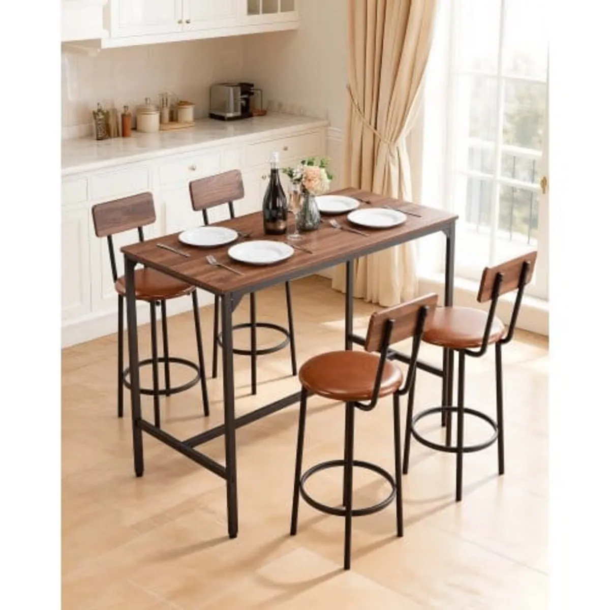 Bar Table, 5PCS 1193.8mm Bars Tables Set, Bar Tabl - Image 3