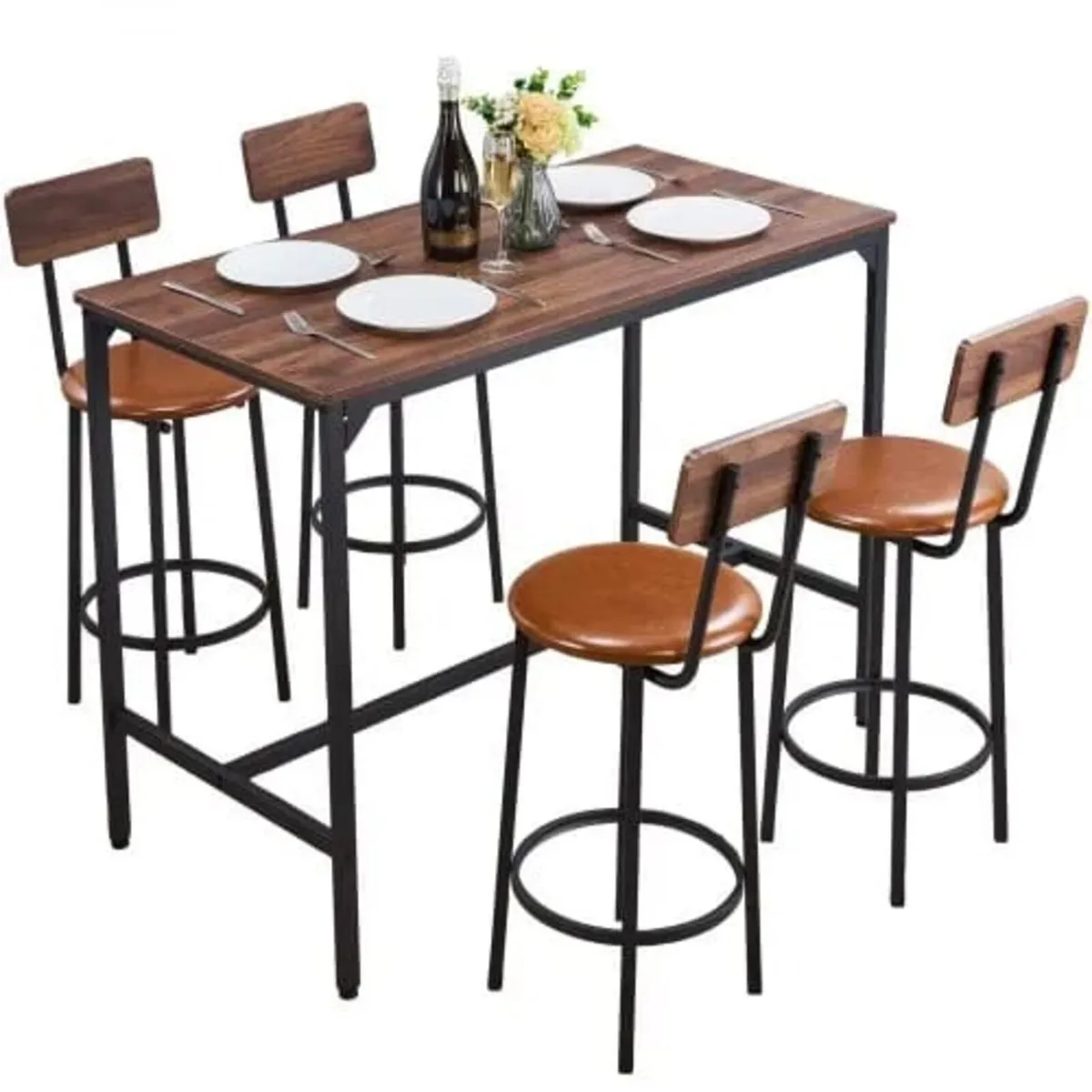 Bar Table, 5PCS 1193.8mm Bars Tables Set, Bar Tabl - Image 1