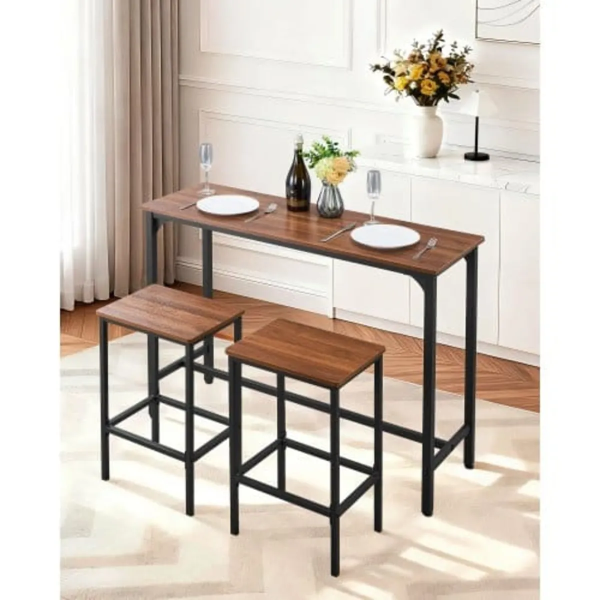 Bar Table, 3PCS 1193.8mm Bars Tables Set, Bar Tabl - Image 2