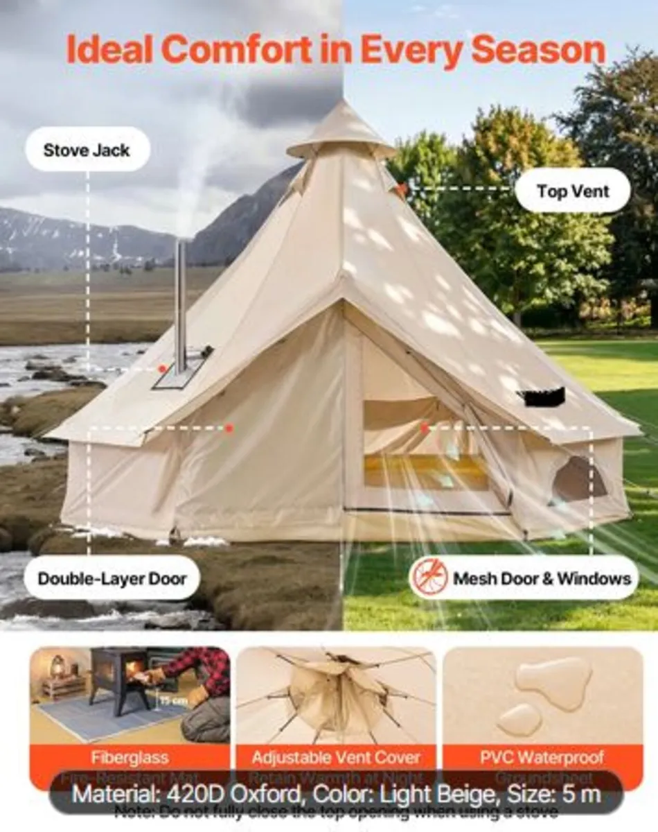 Oxford Bell Tent, 4 Seasons 5 m Yurt Tent - Image 3