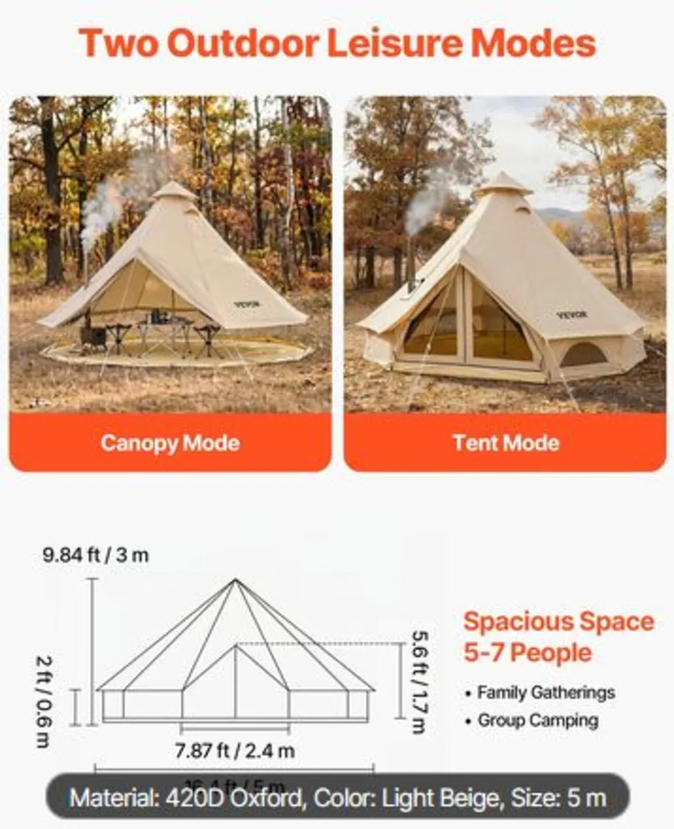 Oxford Bell Tent, 4 Seasons 5 m Yurt Tent - Image 4