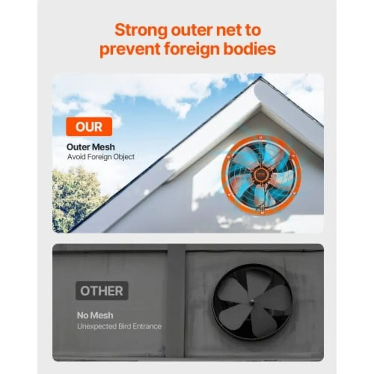 Gable Mount Fan, 14 Inch Solar Power Attic Exhaust - Image 3