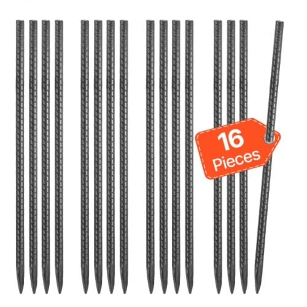 16-Inch / 406,4 mm 16 Pack Rebar Stakes Heavy Duty - Image 1