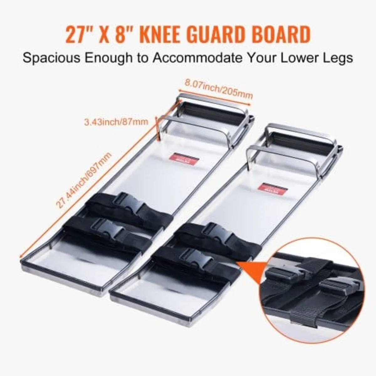 Concrete Knee Boards Stainless Steel, 28'' x 8'' C - Image 2