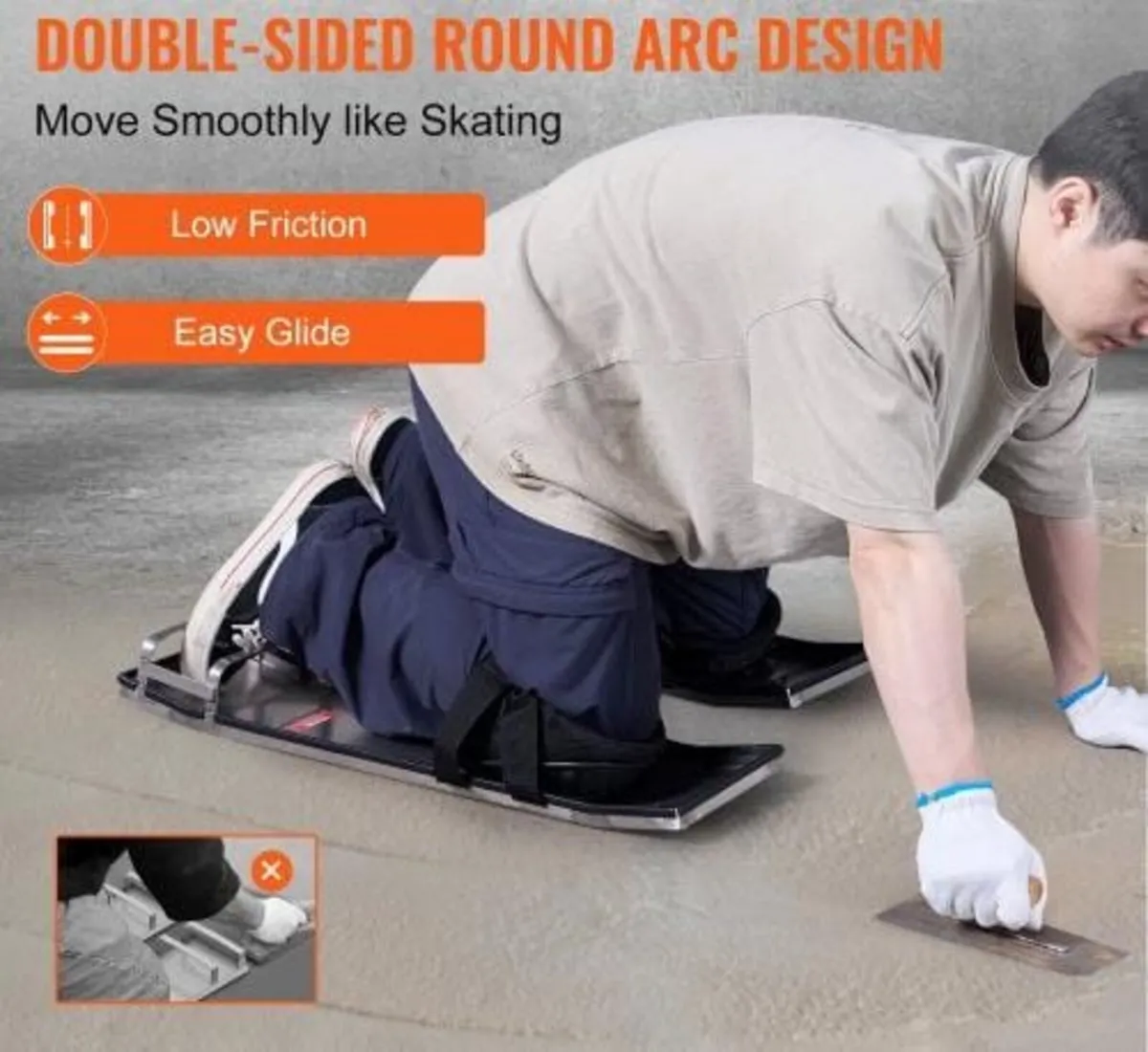 Concrete Knee Boards Stainless Steel, 28'' x 8'' C - Image 3
