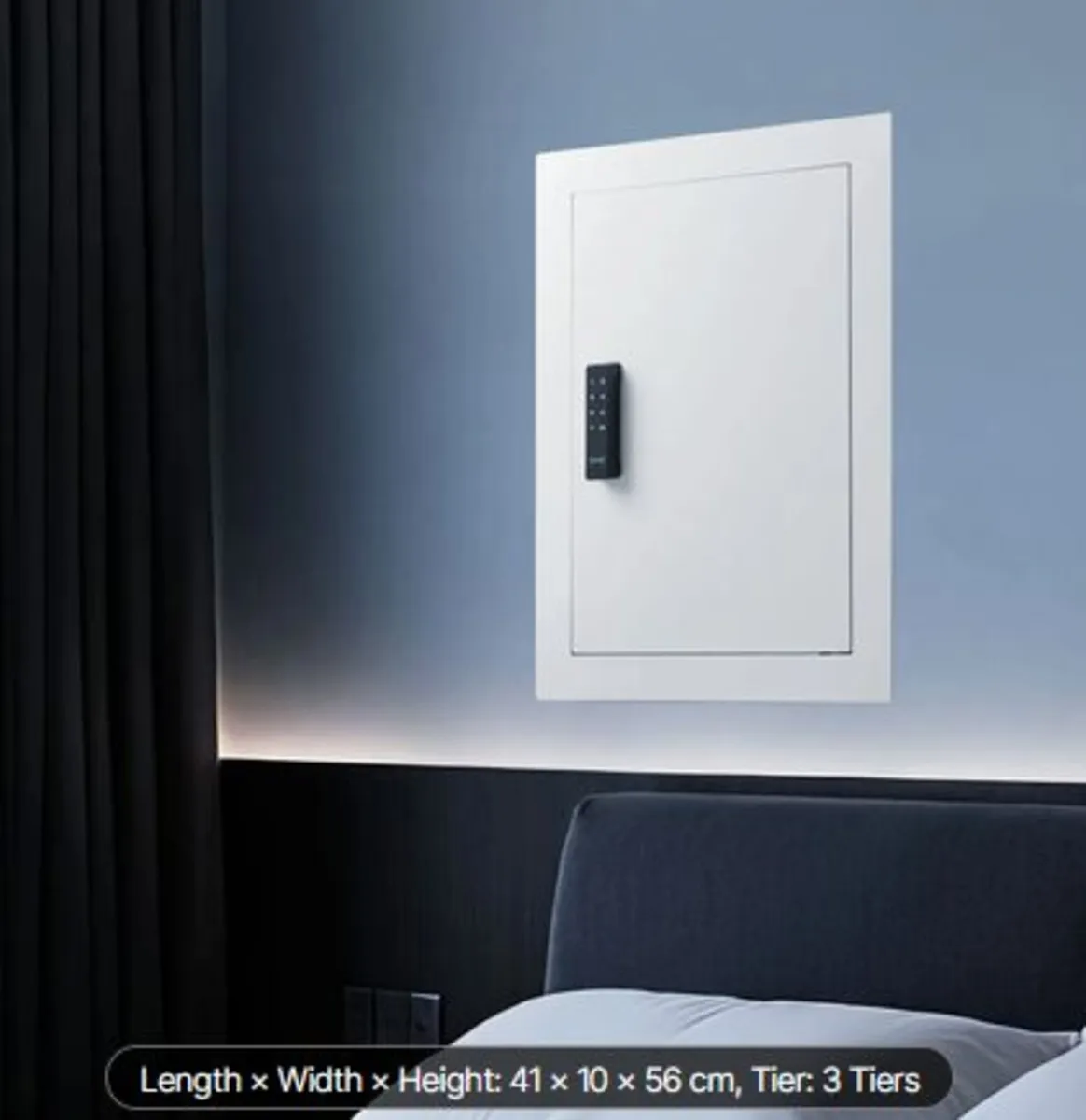 0.83 sq.ft Wall Safe, 3-Tier Hidden Wall Safe - Image 4