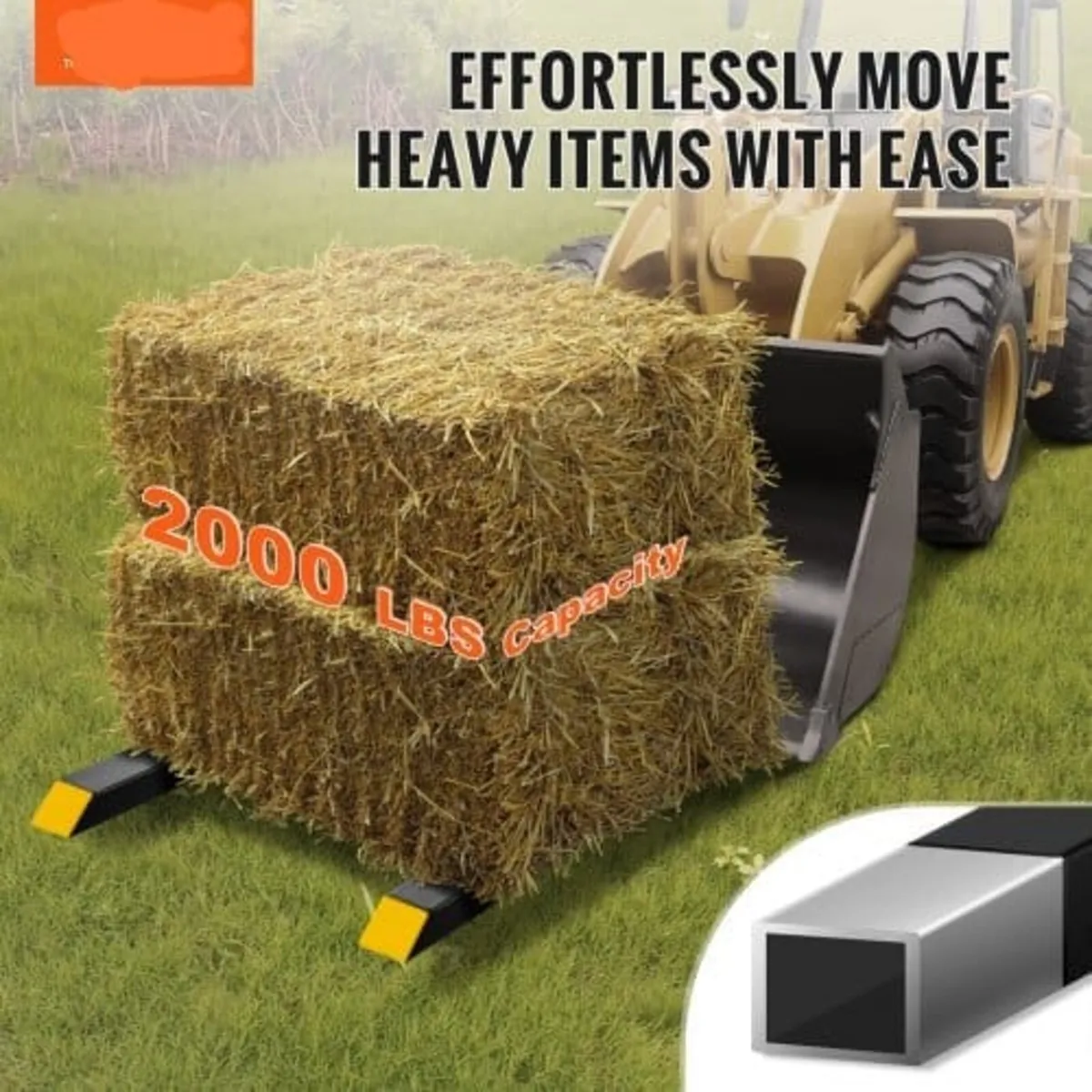 Pallet Forks, 2000 lbs Tractor Bucket Forks, 60" T - Image 4