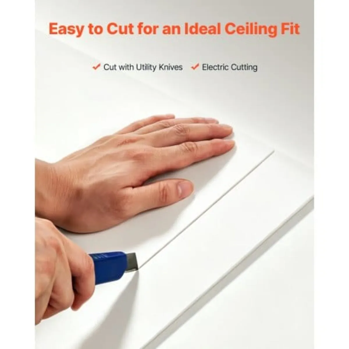 605x605mm PVC Ceiling Tiles 12-Pack Drop Ceiling P - Image 3