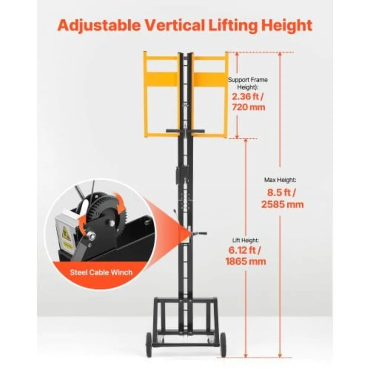 Drywall Lift, Heavy-Duty 68 kg Sheetrock Hoist for - Image 2