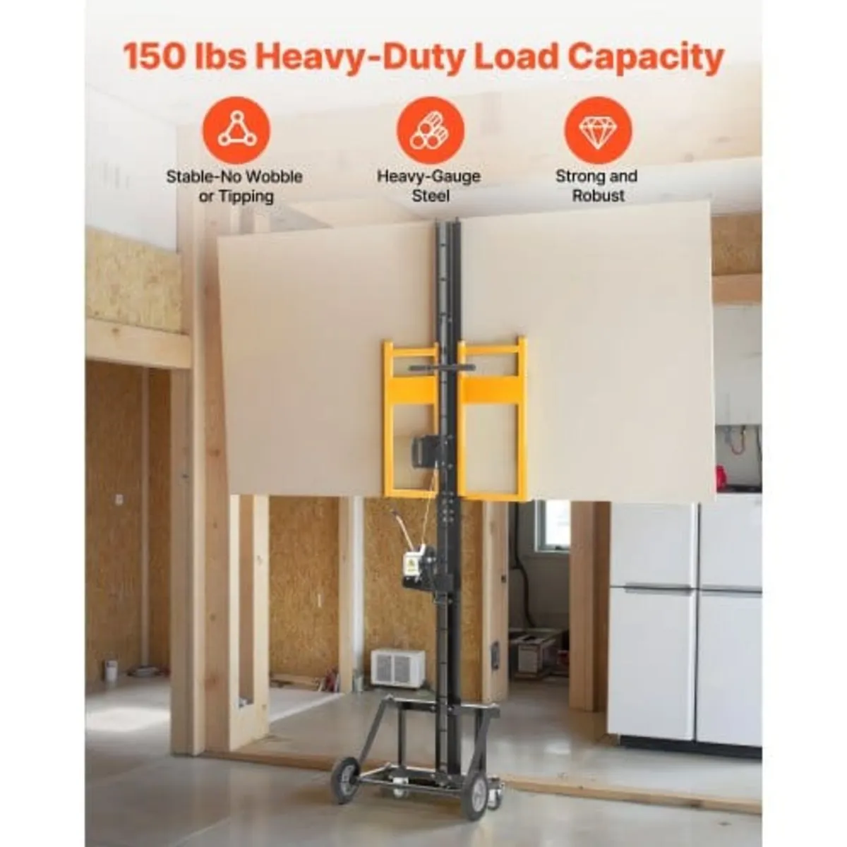 Drywall Lift, Heavy-Duty 68 kg Sheetrock Hoist for - Image 3