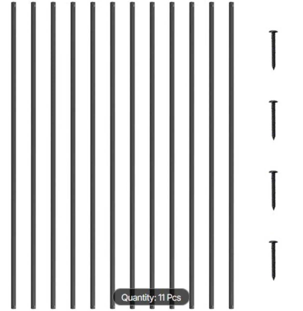 Staircase Metal Balusters, 44'' x 0.5'' Square - Image 1