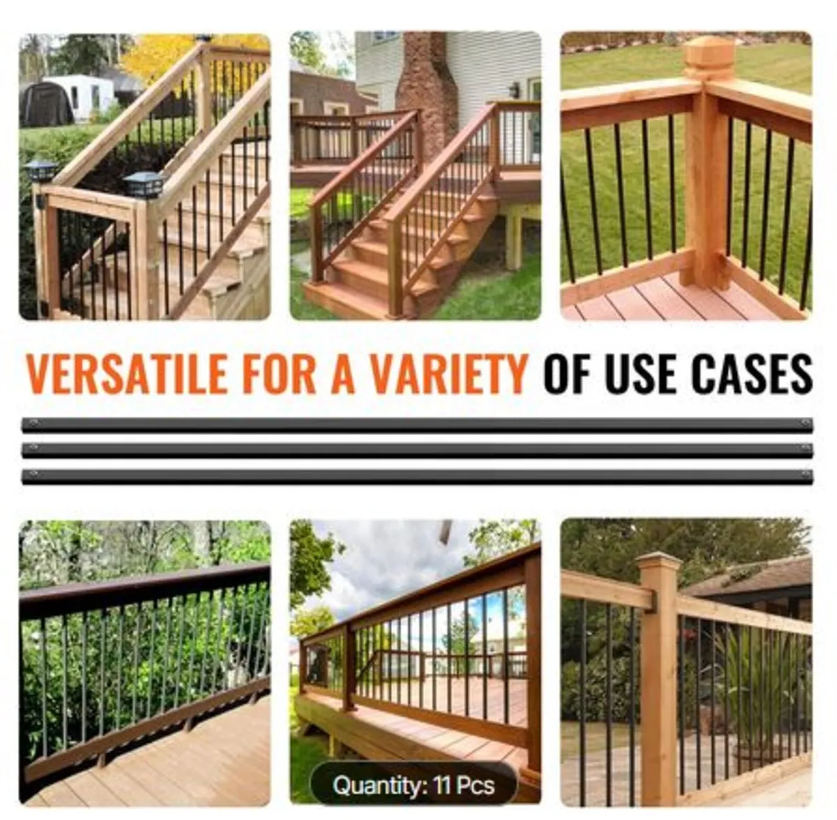 Staircase Metal Balusters, 44'' x 0.5'' Square - Image 4