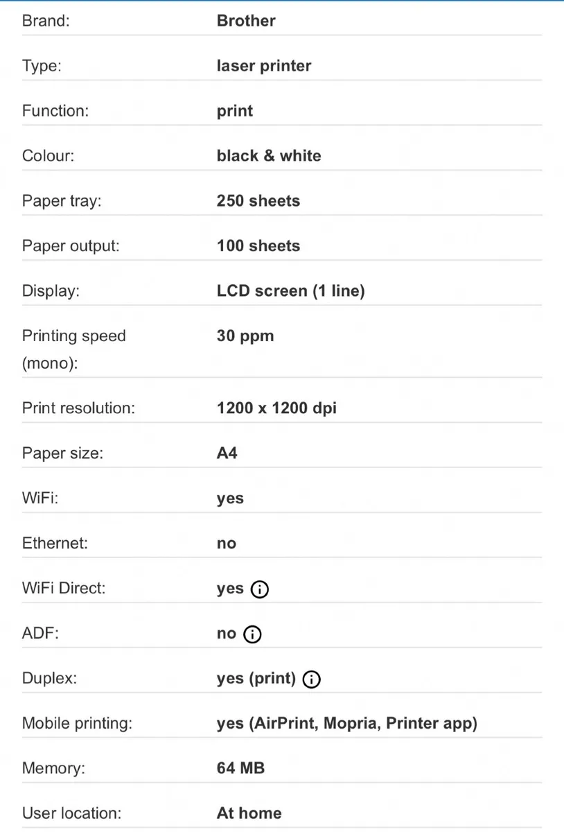 Brother HL-L2400DWE A4 mono laser printer with WiF - Image 3