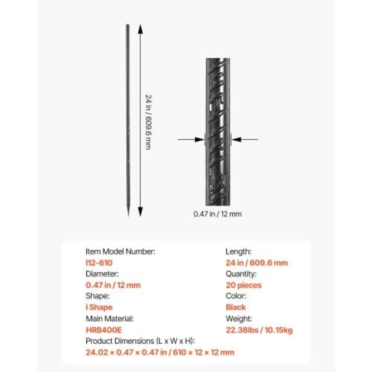 Rebar Stakes, 609,6 mm / 24-Inch, Heavy-Duty 0.47 - Image 4
