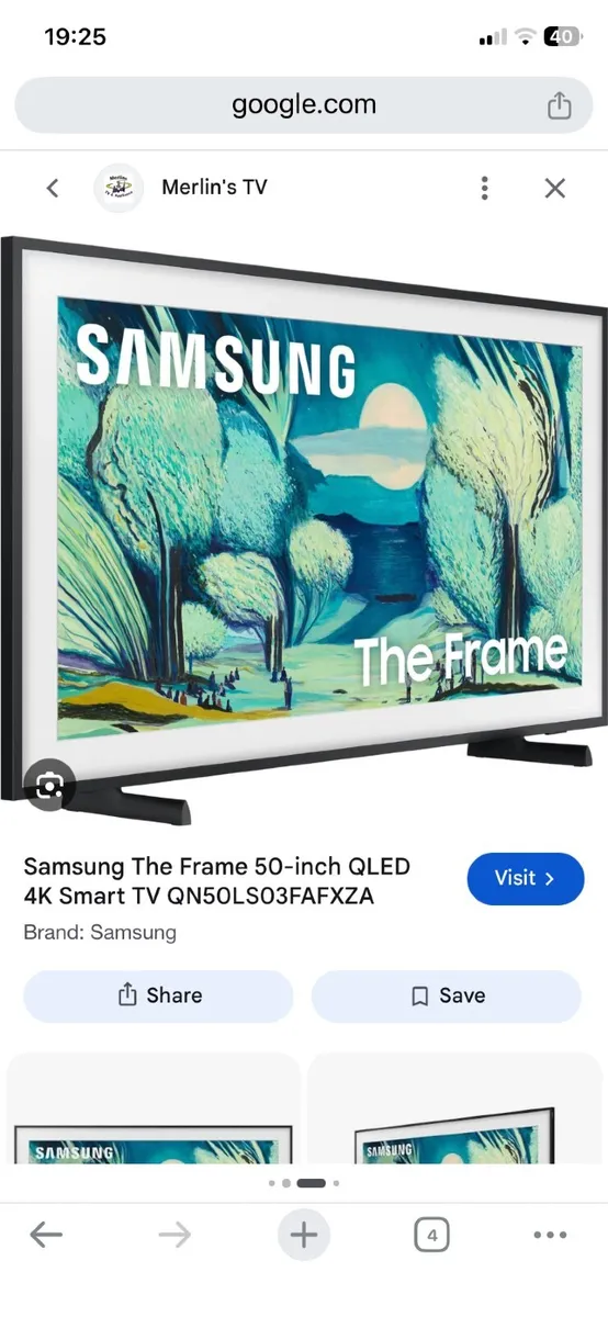 Samsung The Frame 50” Smart Tv - Image 1