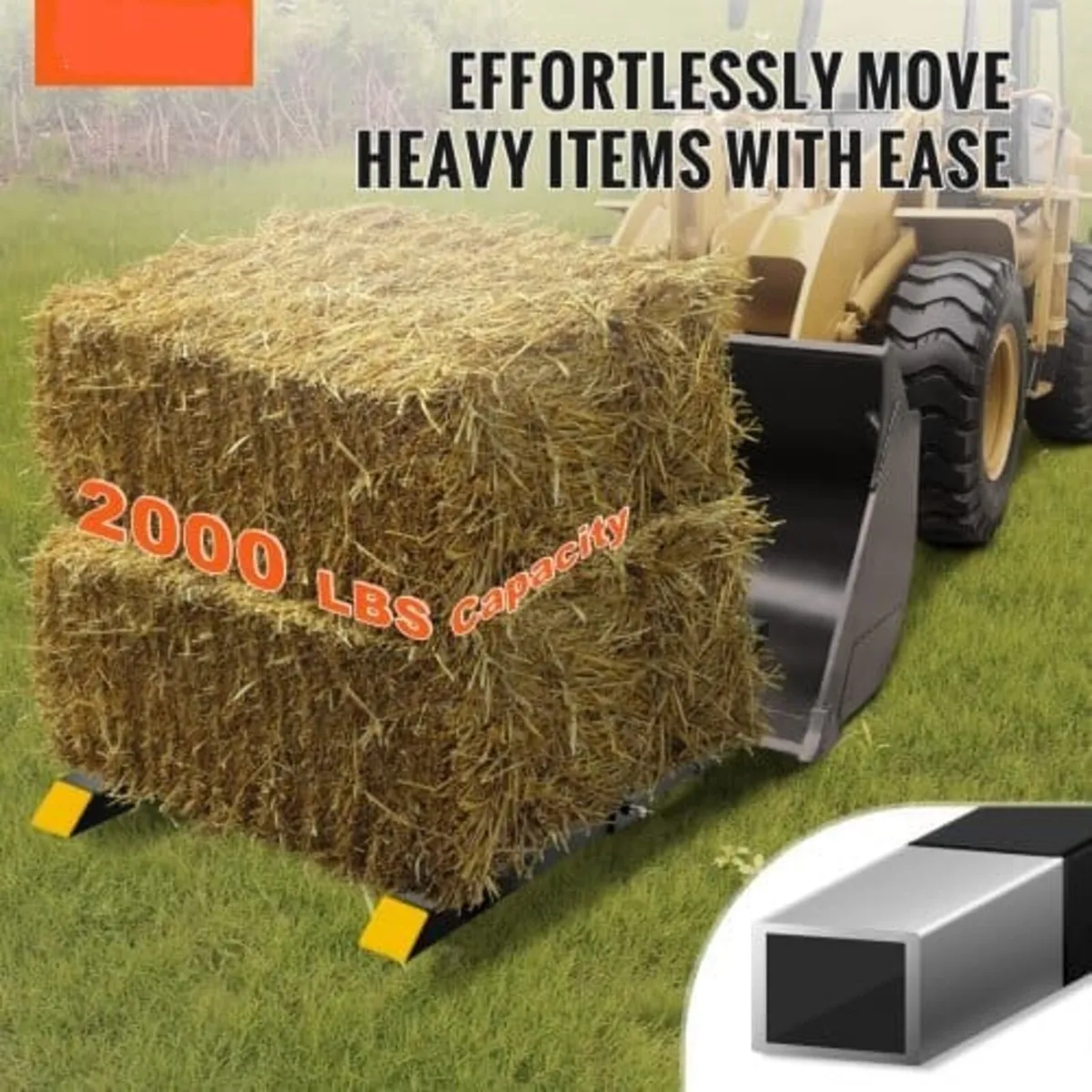 Pallet Forks, 907.2 kg Capacity Clamp on Pallet Fo - Image 2