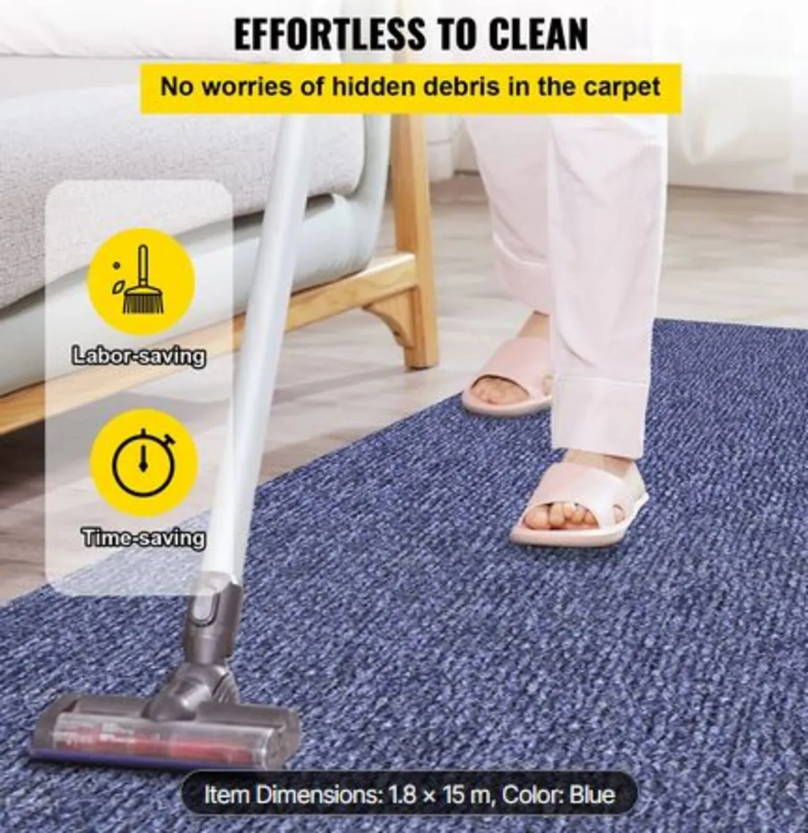 Indoor Outdoor Rug Carpet 5.9x49.2' Outdoor Rug - Image 4