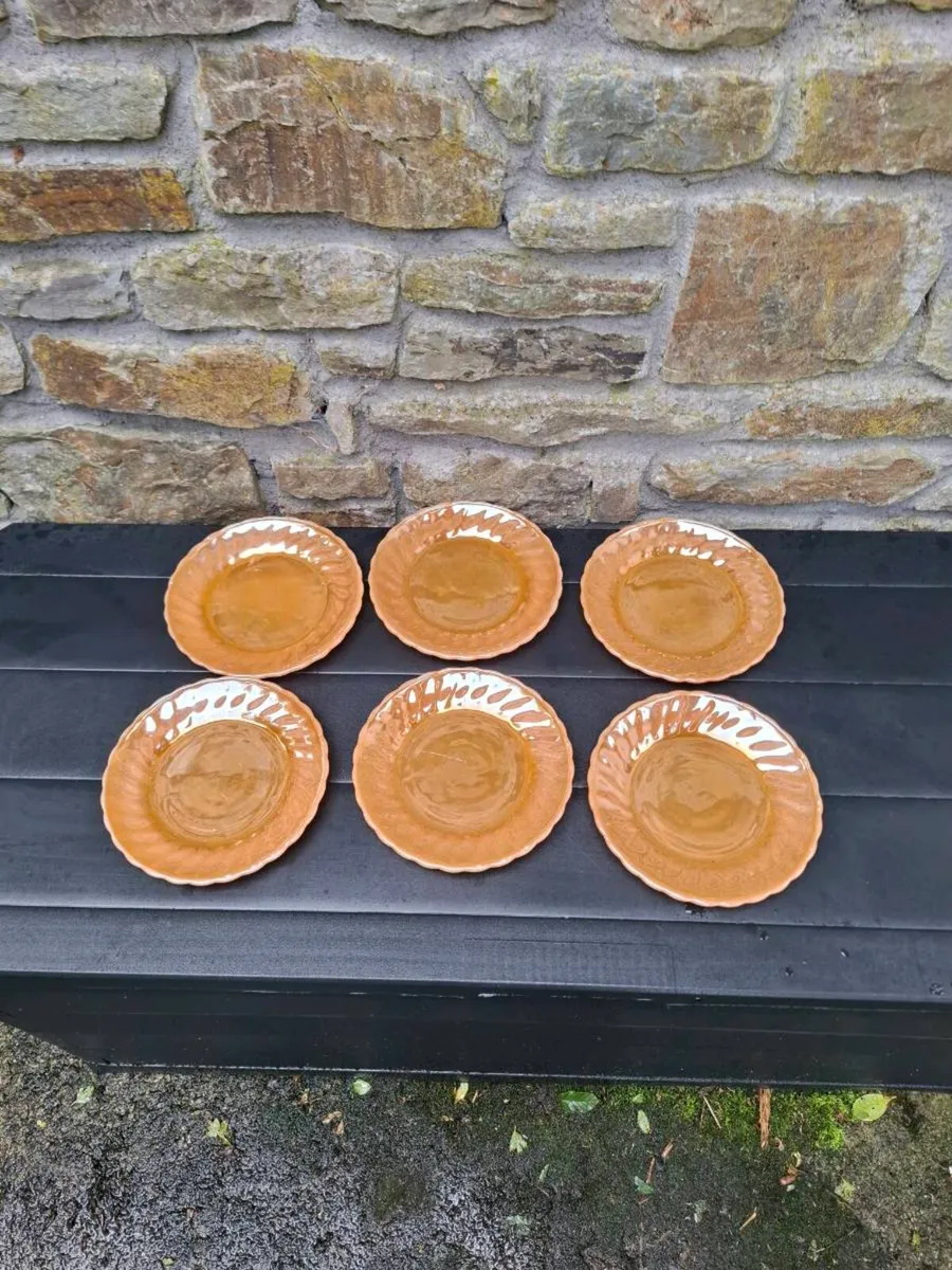 6 fire king sides plates - Image 2
