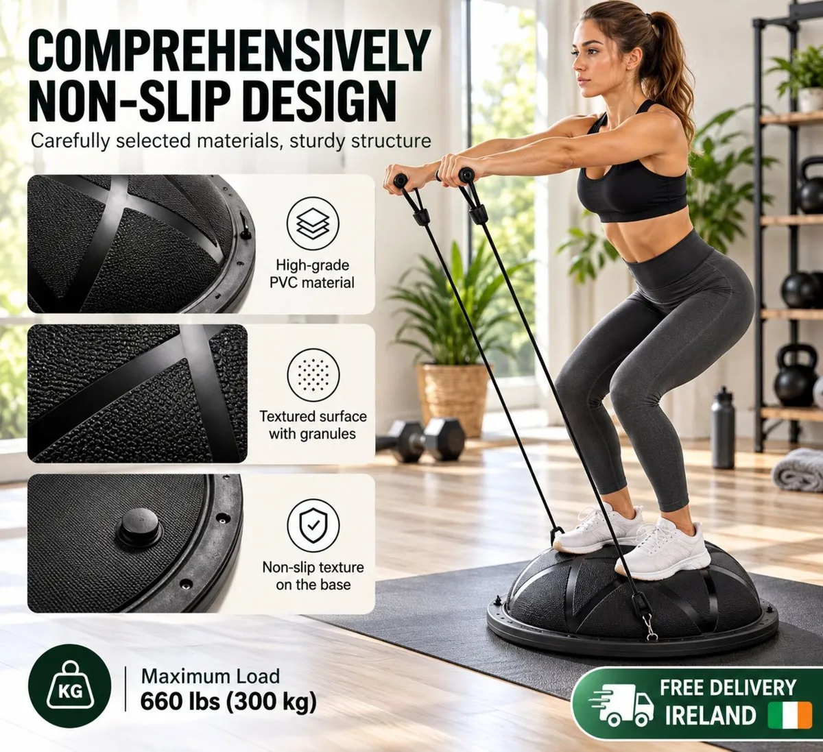 Half Exercise Ball Balance Trainer 58cm - Image 3