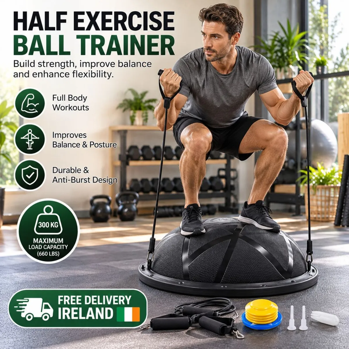 Half Exercise Ball Balance Trainer 58cm - Image 4
