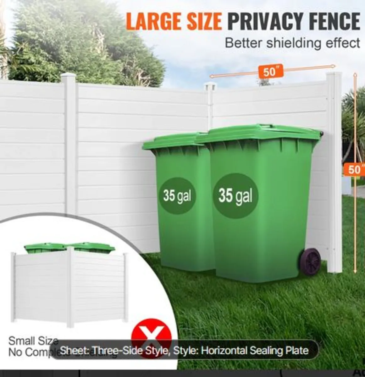 Outdoor Privacy Screens,50" W x 50"H Air Condition - Image 3