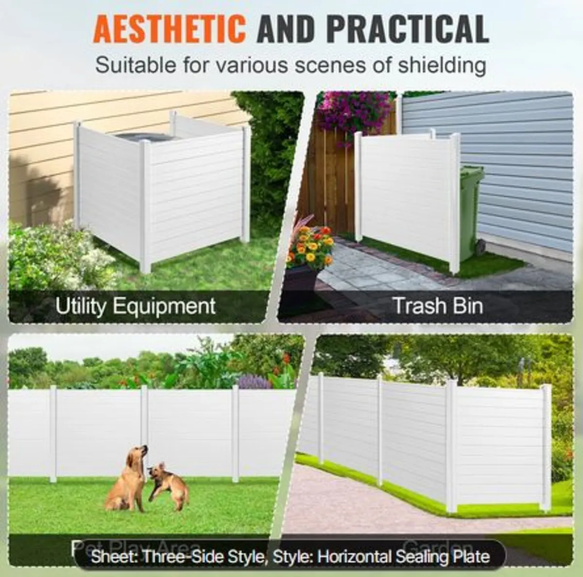 Outdoor Privacy Screens,50" W x 50"H Air Condition - Image 4