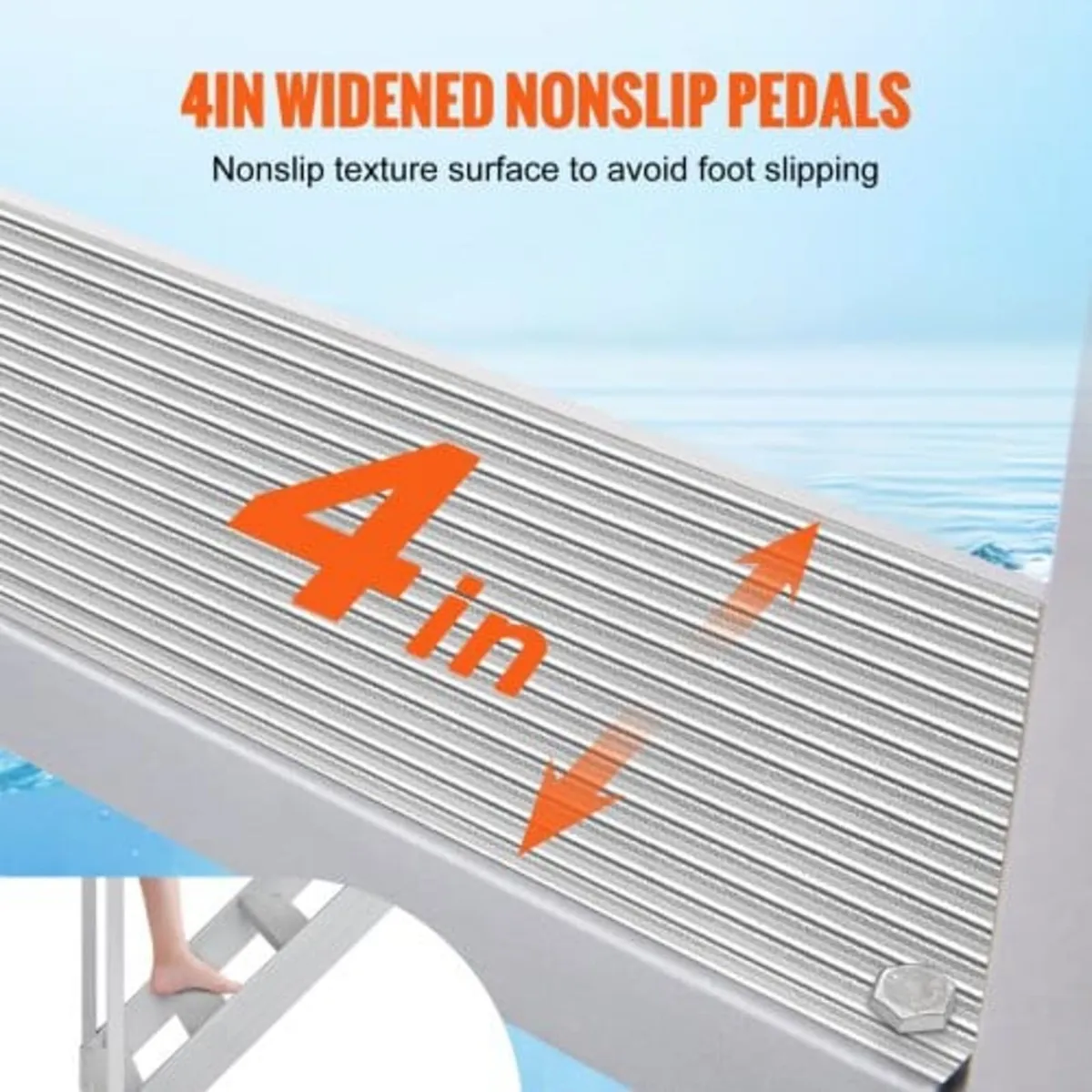 Aluminum Dock Ladder Boat Dock Ladder 43-51in/109. - Image 4