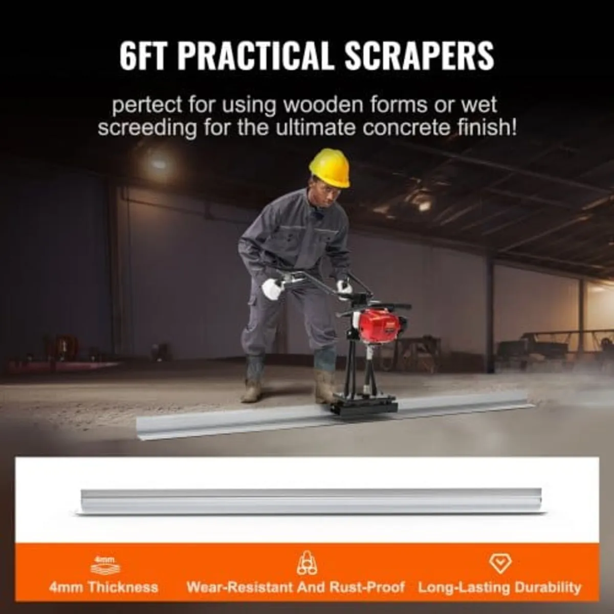 Gas Concrete Power Screed, with 1830mm Aluminum Bo - Image 2