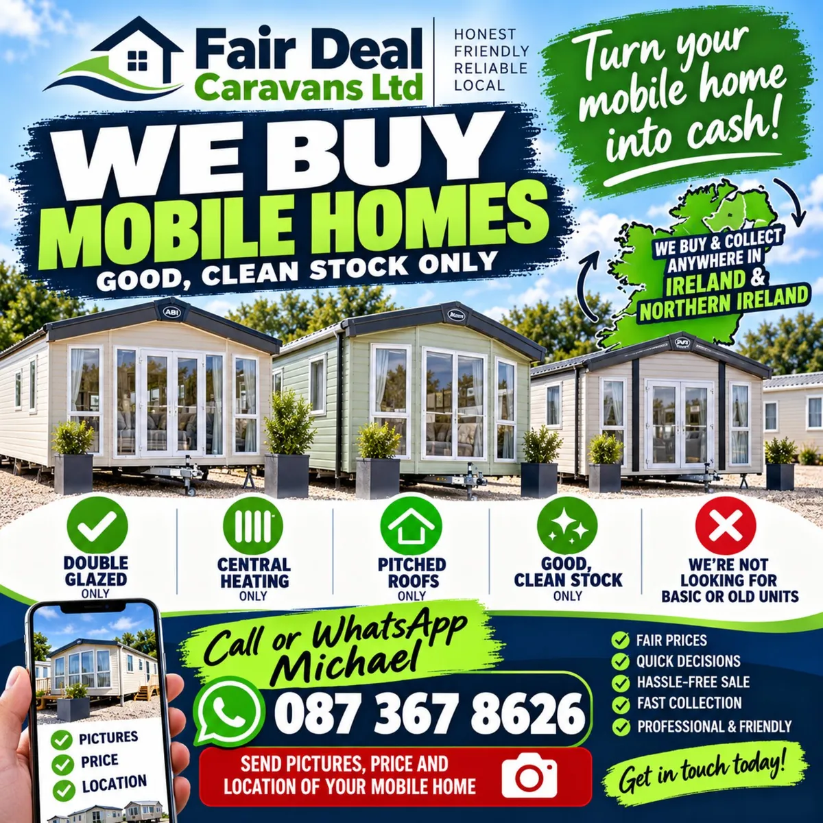 🏡 FAIR DEAL CARAVANS LTD  BANK HOLIDAY WEEKEND ME - Image 1