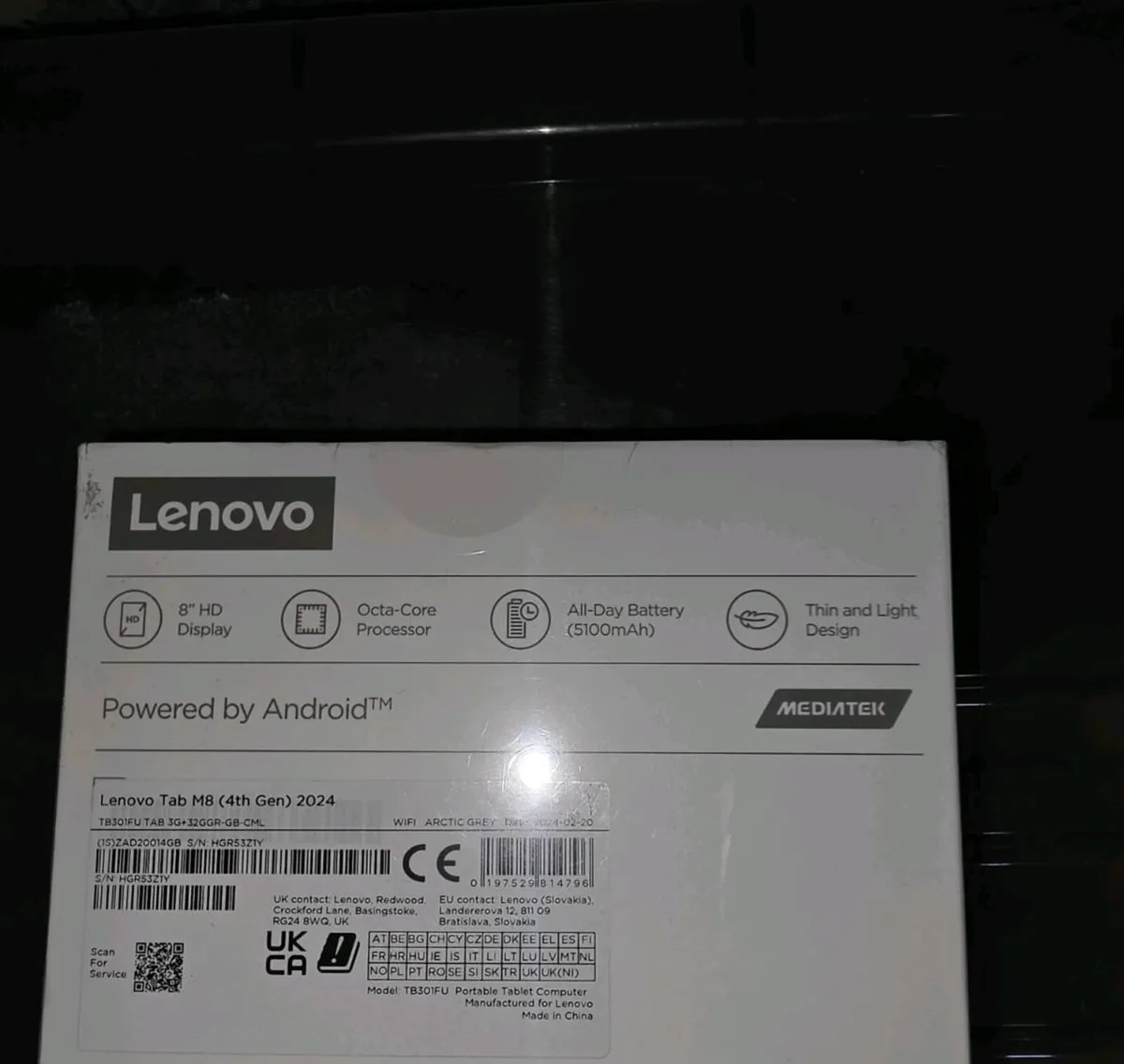 Lenovo Tab M8, 2024 model, brand new, sealed - Image 2