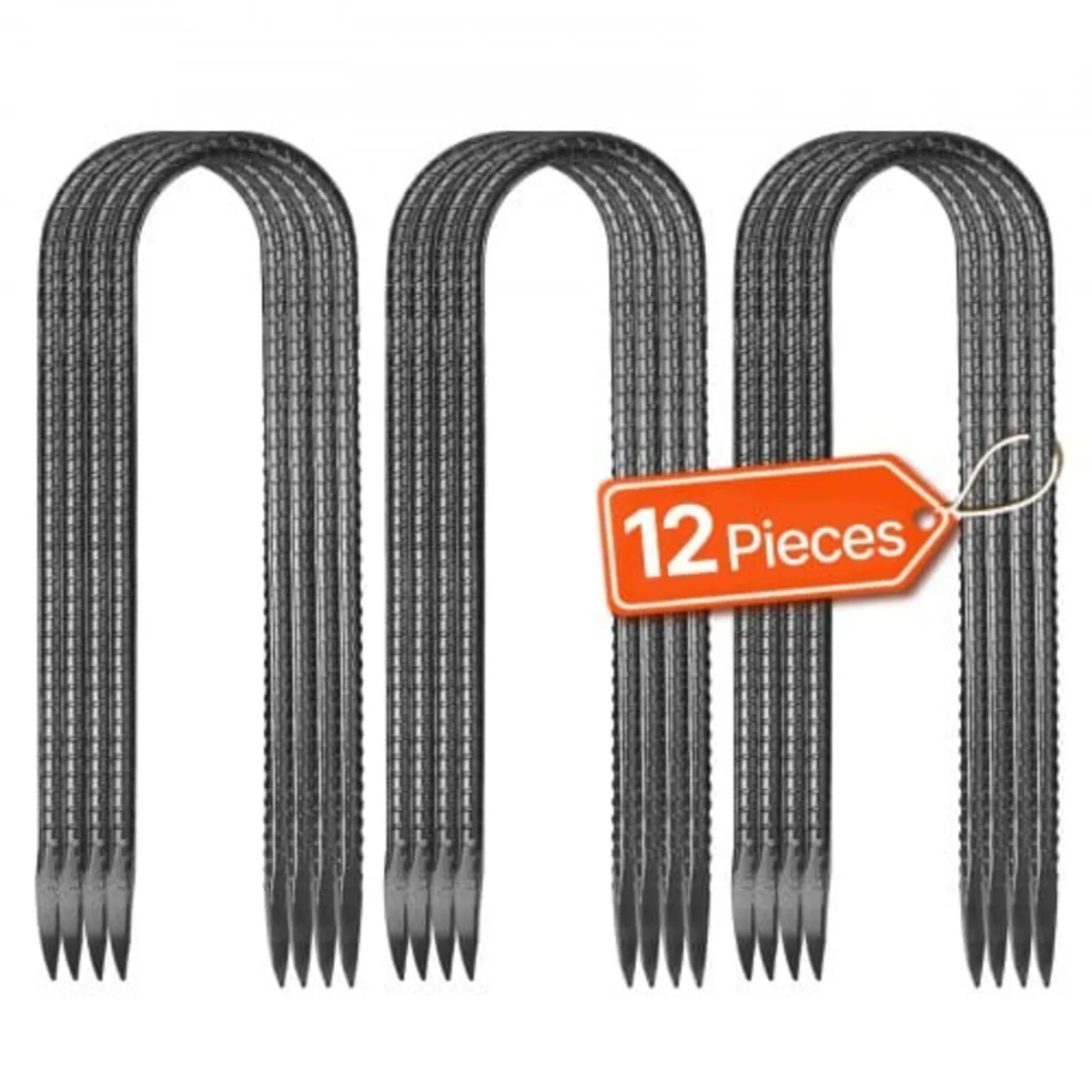 254x55,88mm / 10-Inch 12 Pack Rebar Stakes Heavy D - Image 1