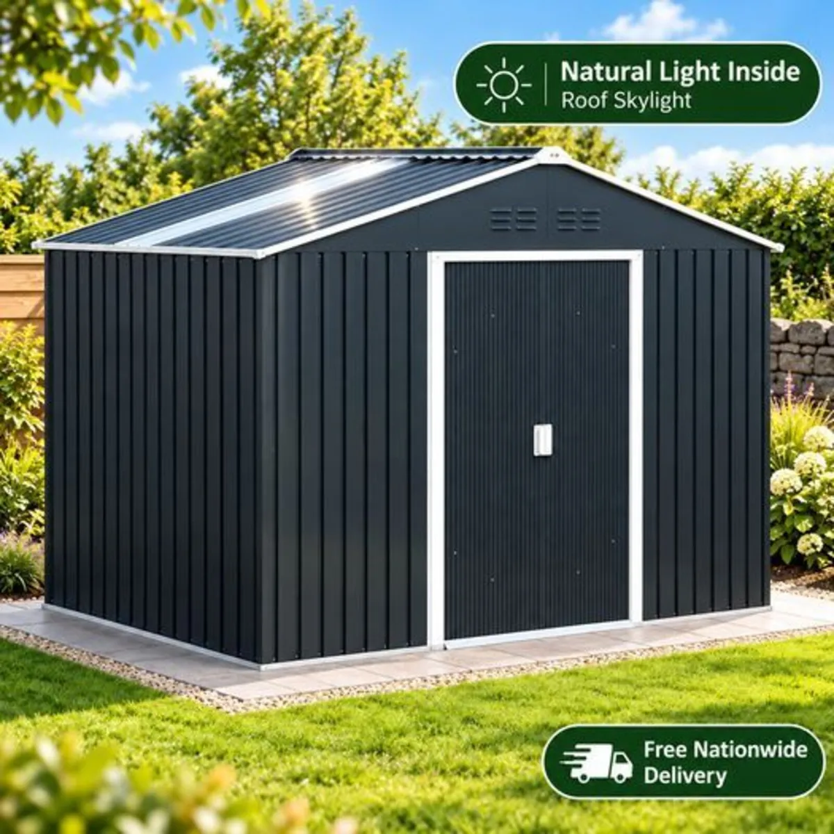 Metal Shed Skylight & Floor Frame 9.1 X 6.4 ft - Image 1