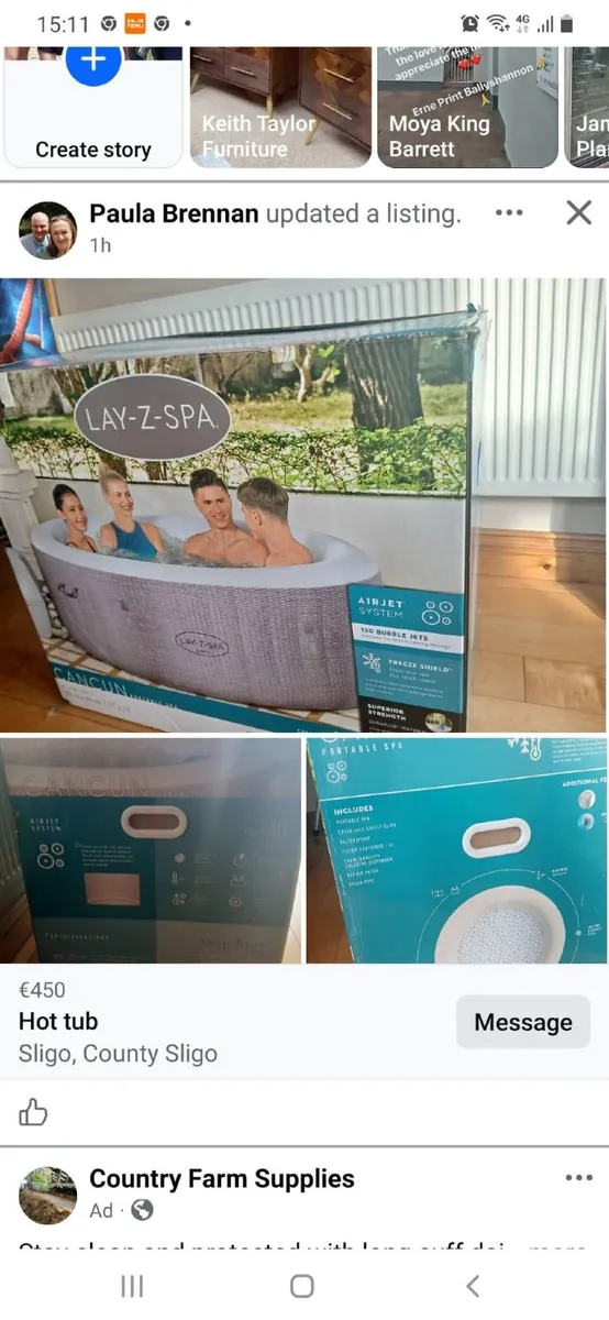 Lay-z cancun hot tub - Image 1