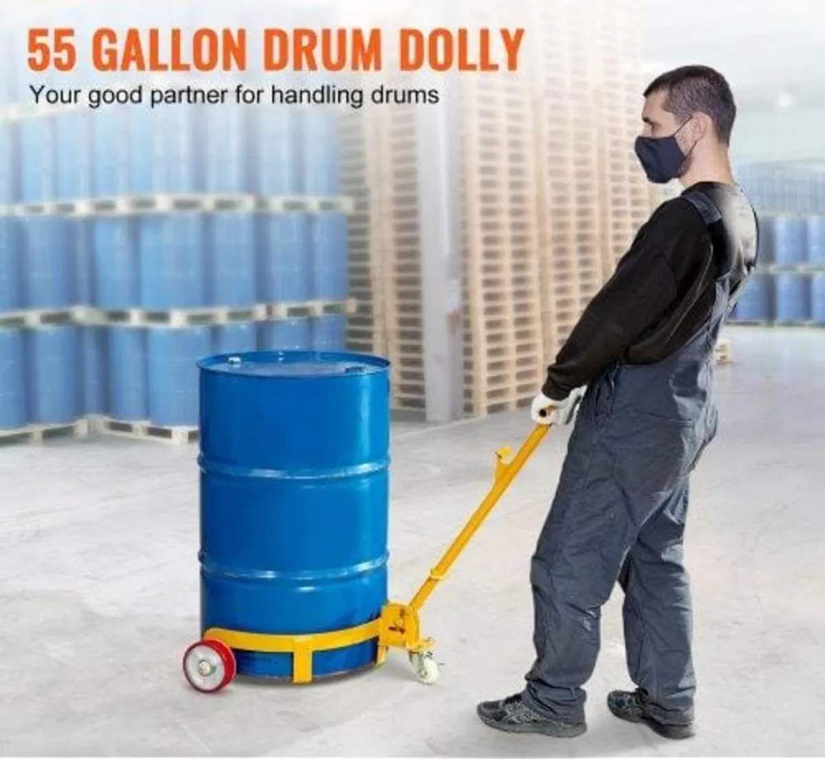 208.2 L Drum Dolly, 544.3 kg Load Capacity, Barrel - Image 3