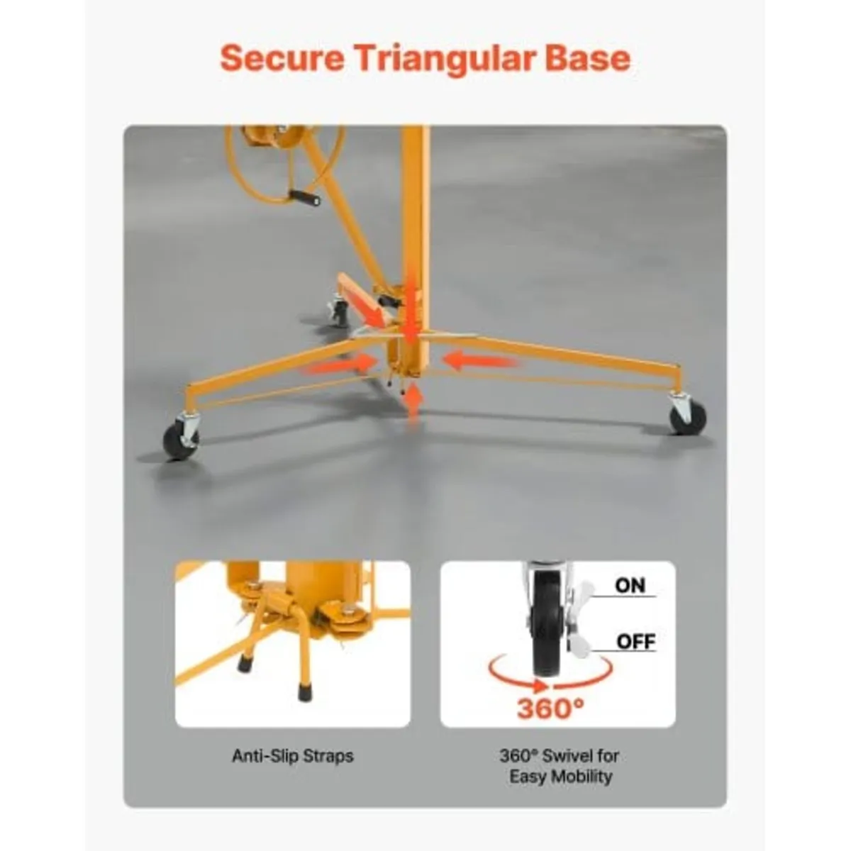 3353mm Drywall Lift, Heavy-Duty 68 kg Sheetrock Ho - Image 2