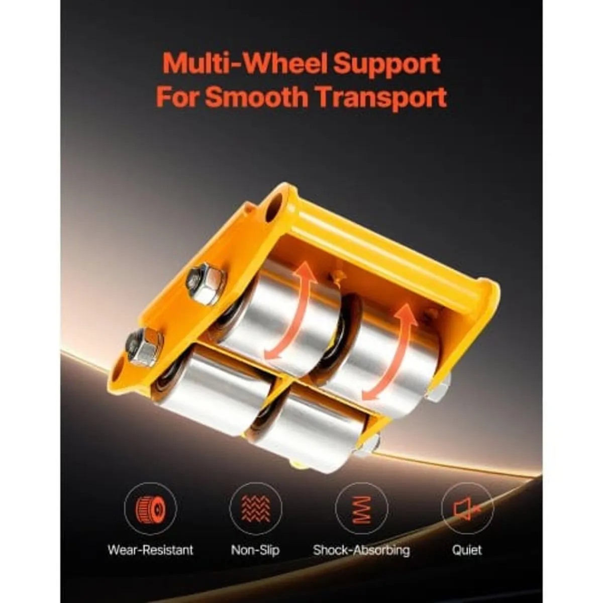 4PCS Machinery Skate Dolly, 11999.8 kg Industrial - Image 2