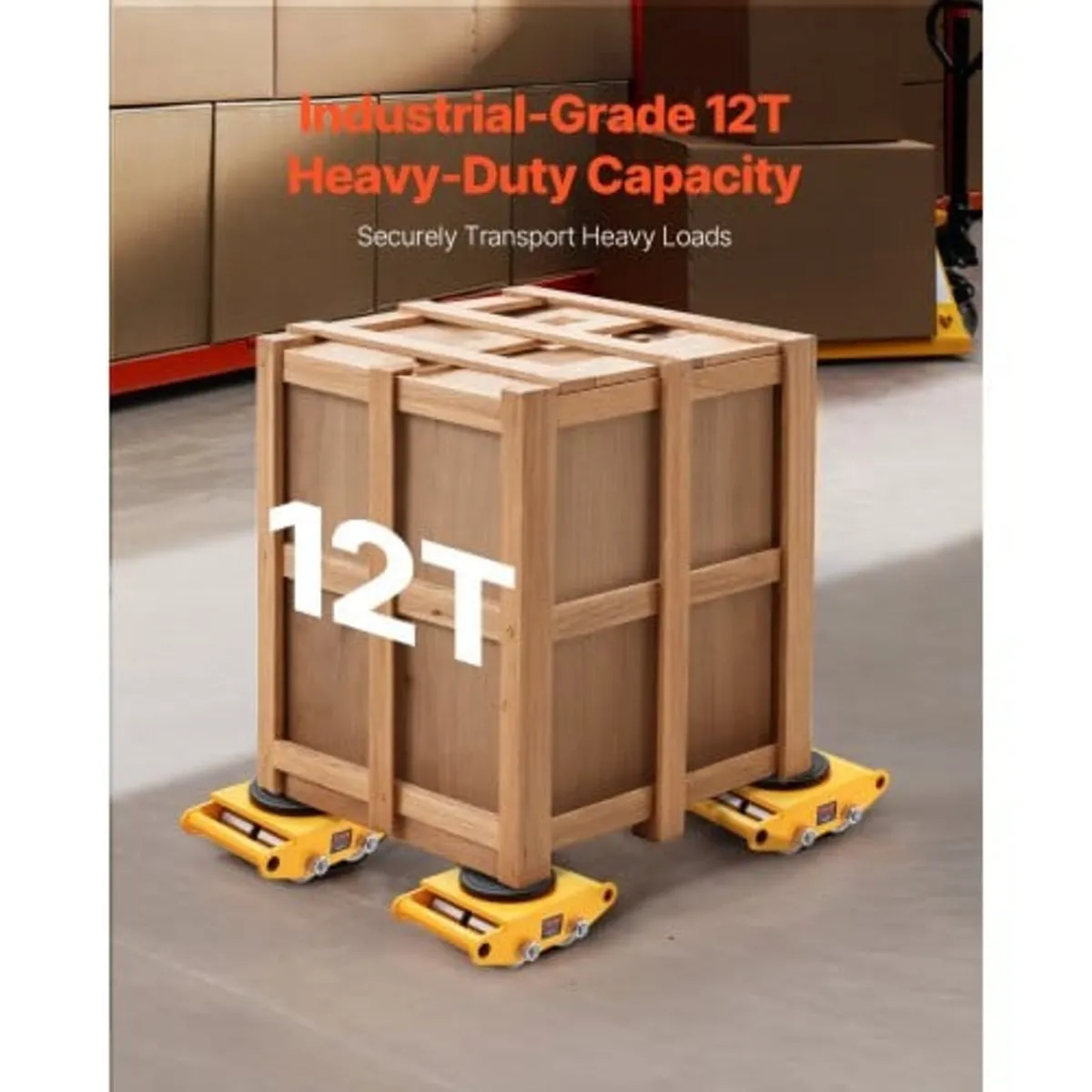 4PCS Machinery Skate Dolly, 11999.8 kg Industrial - Image 3
