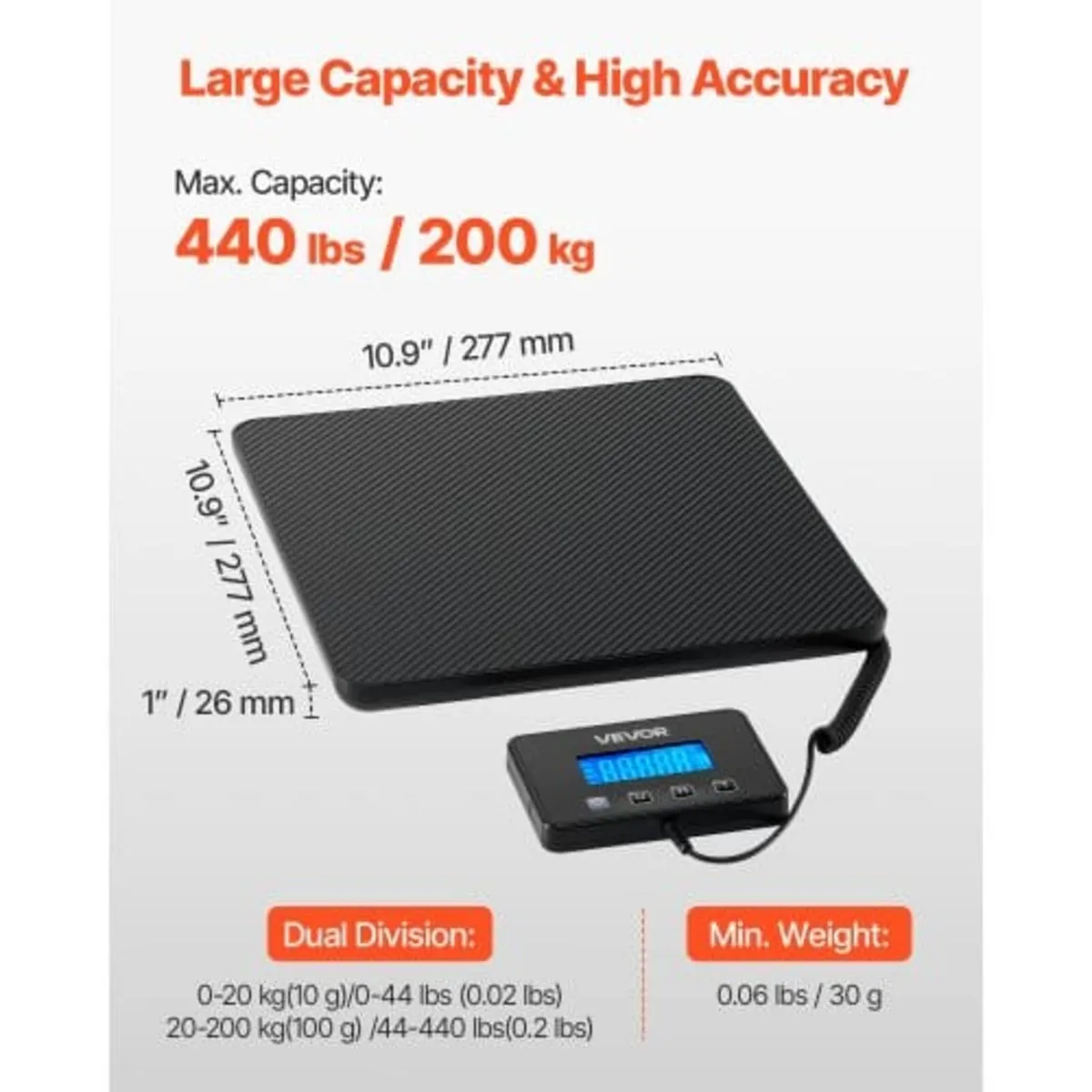 Digital Postal Scale, 10 g/100 g Dual Accuracy, 20 - Image 2