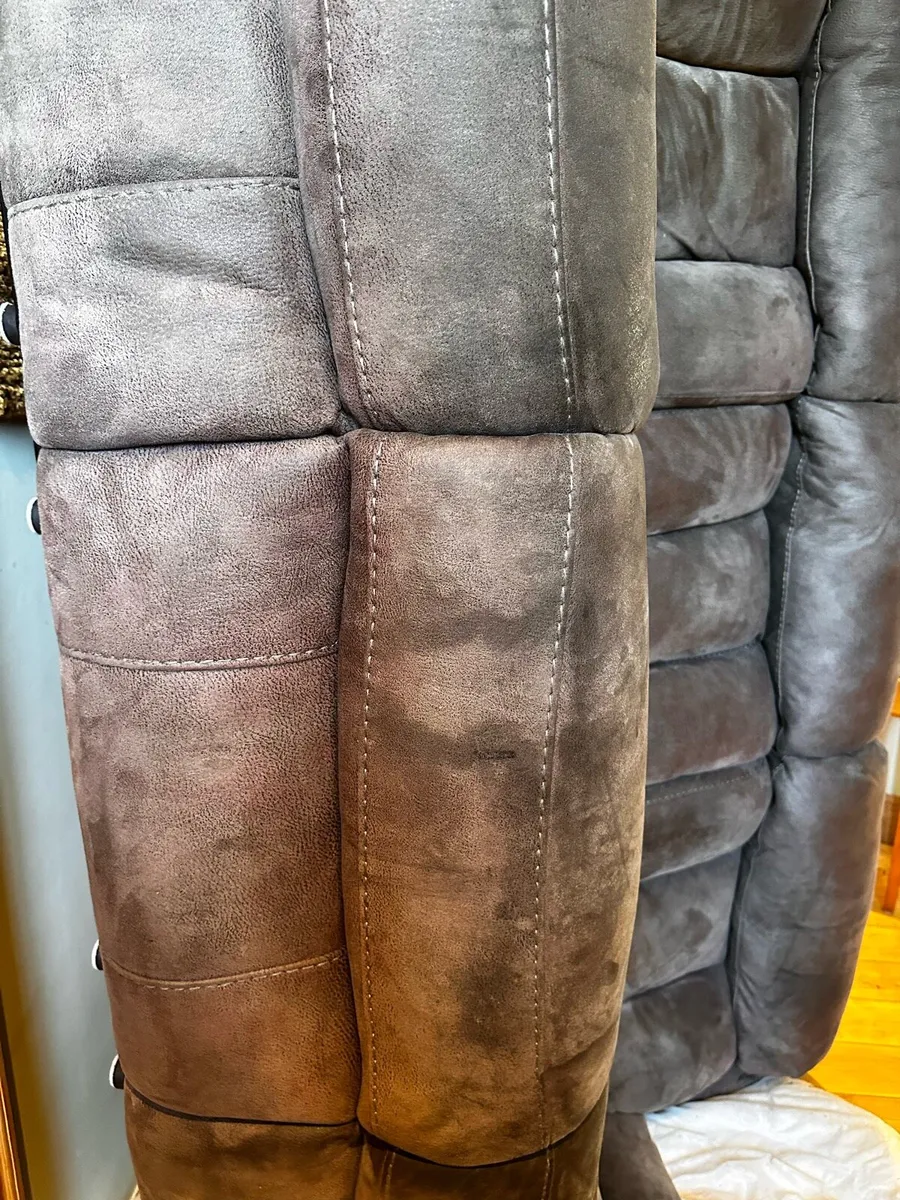 Soft suede leather 3 seater couch - Image 2